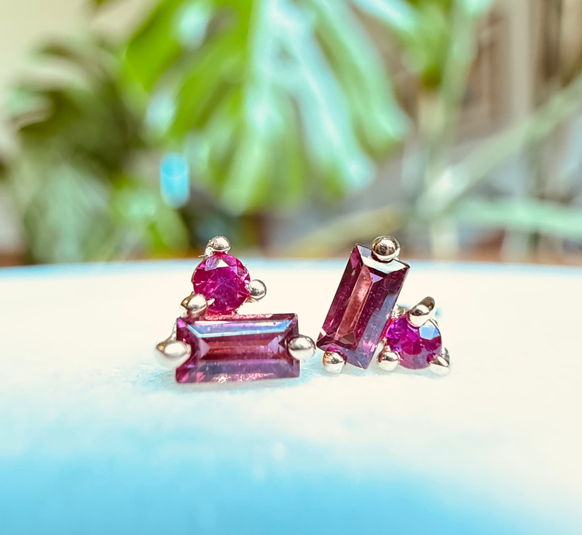 Fun in Fuschia studs