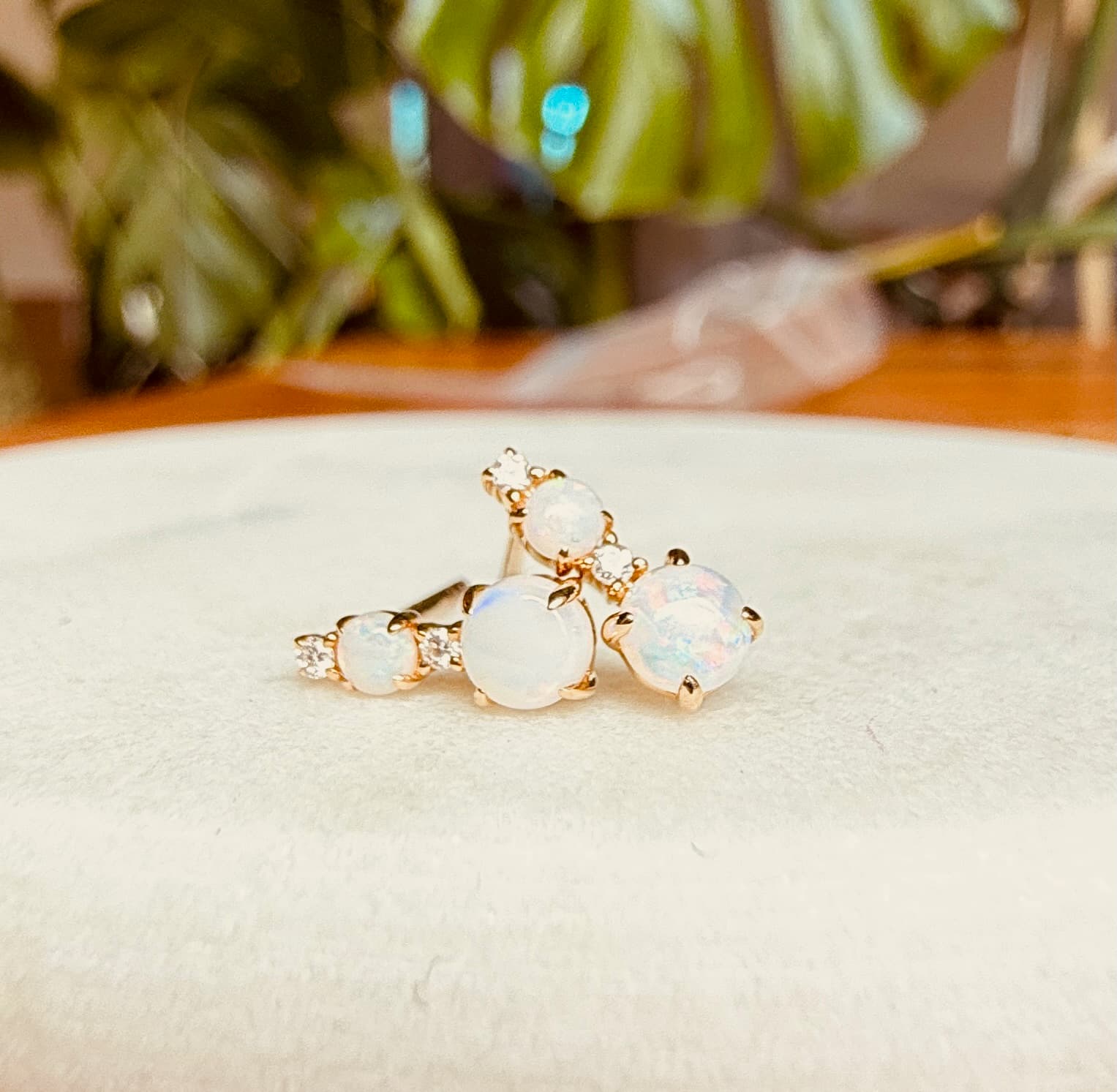 Milky Way Opal studs