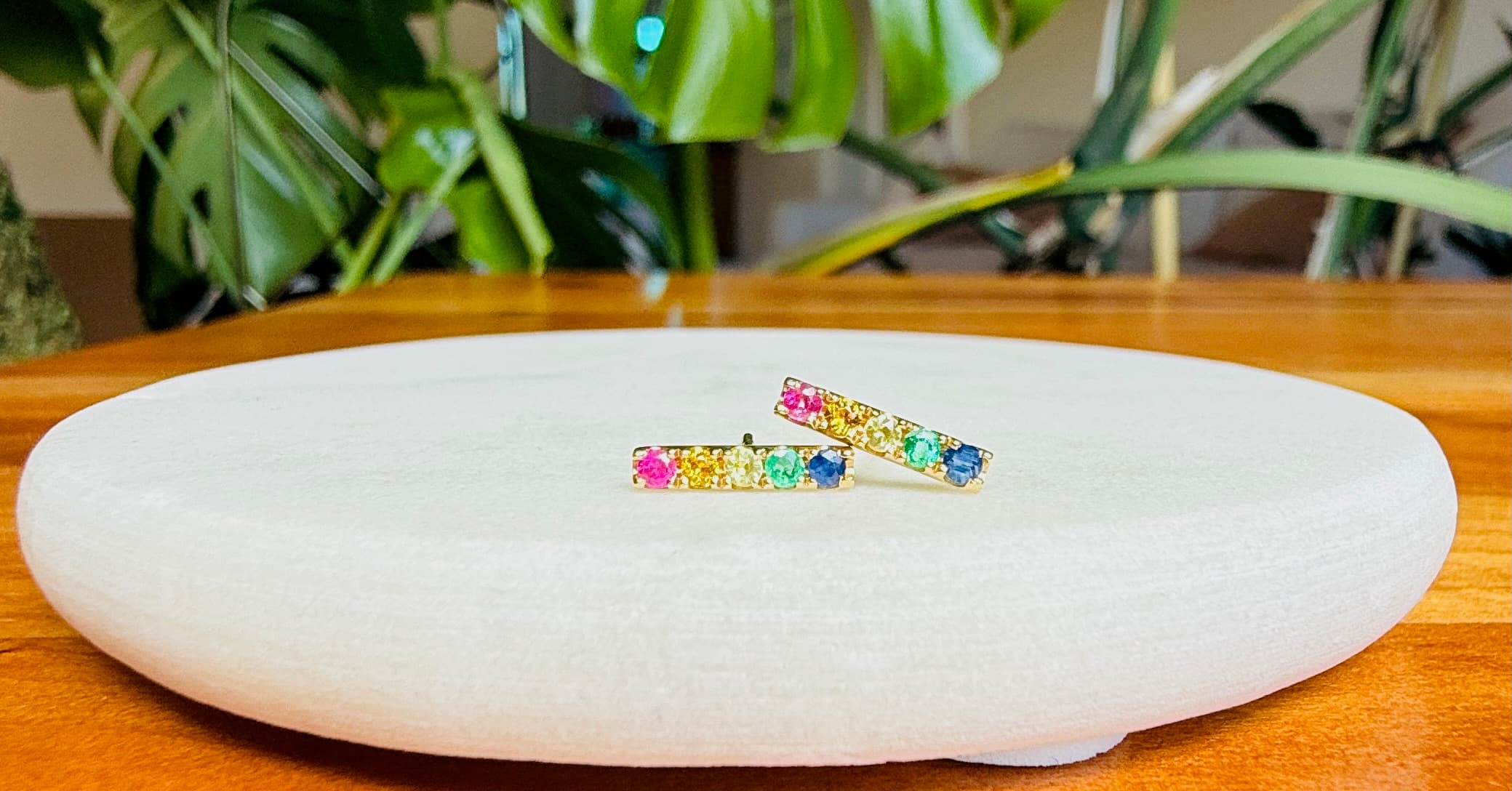 Rainbow Bar Earrings